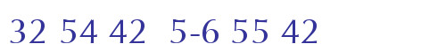 32 54 42  5-6 55 42