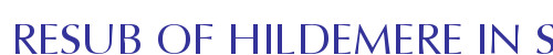 RESUB OF HILDEMERE IN SE1